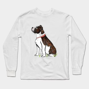 Brindle Staffordshire Bull Terrier Long Sleeve T-Shirt